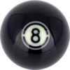 Aramith BLACK Replacement Ball – #8 | Golden Break Billiards